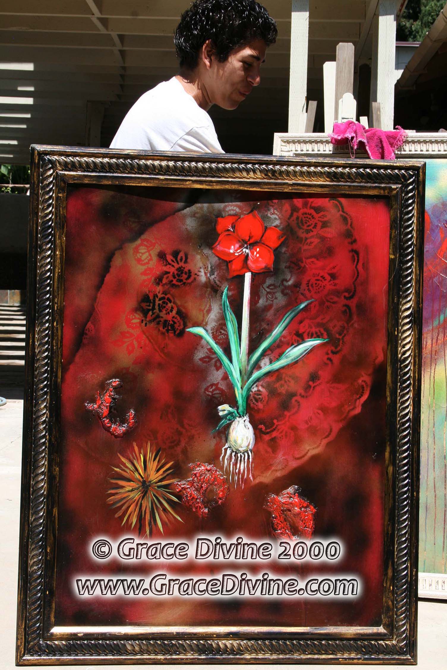 surreal flower paintings, surrealism, flowers,  floral decor, grace divine
